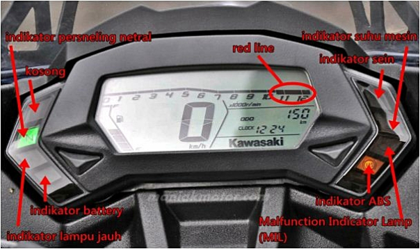 Panel Speedometer Ninja 250R Mono