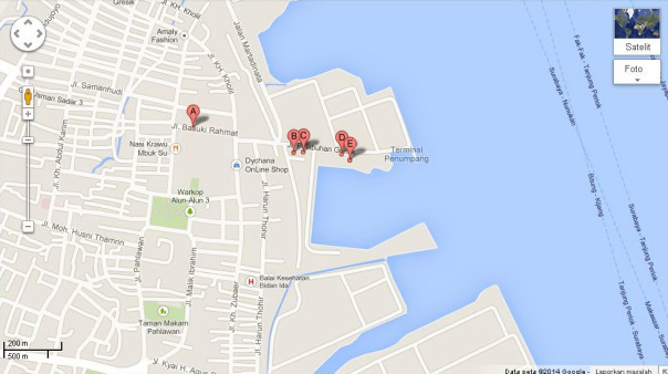 Pelabuhan Gresik Print Screen Google Maps